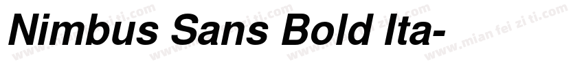 Nimbus Sans Bold Ita字体转换